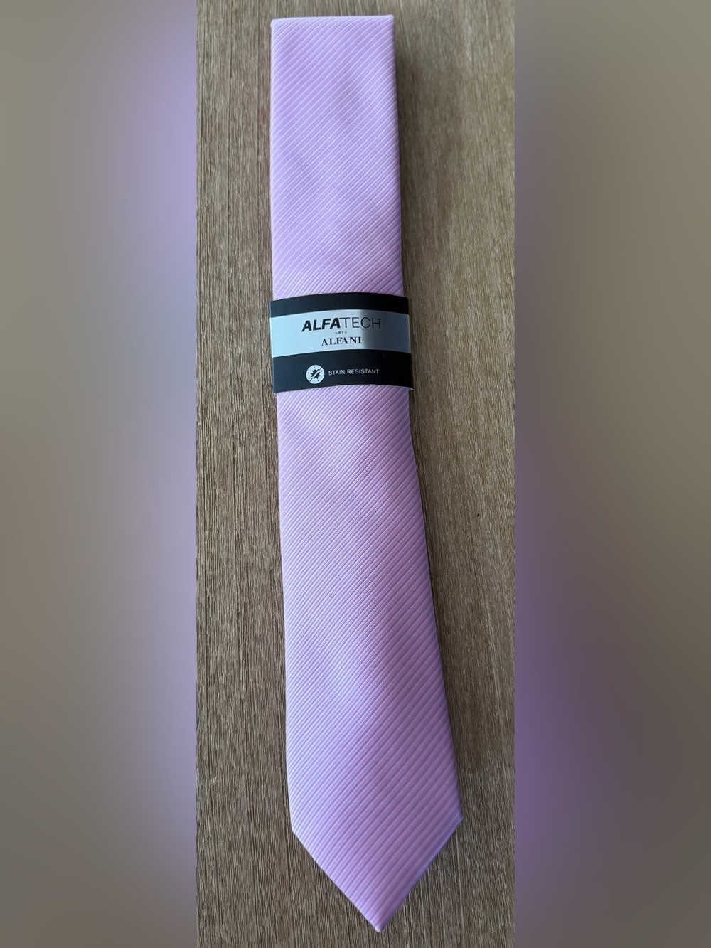 Alfani AlfaTech Men’s Light Pink Textured Stain Resistant Tie NWT